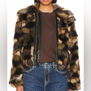 REVOLVE | Steve Madden Women's Multicolor Faux Fur Teddy Jacket